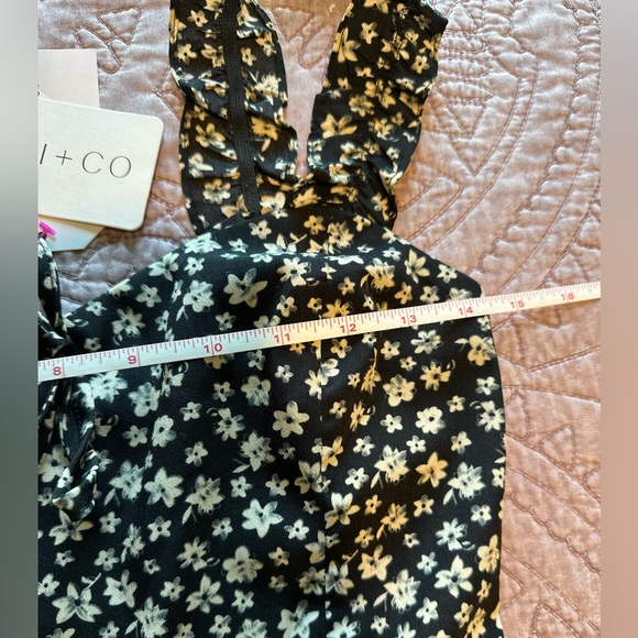 NWT Aemi + Co Floral Black Jumpsuit - Picture 6 of 16